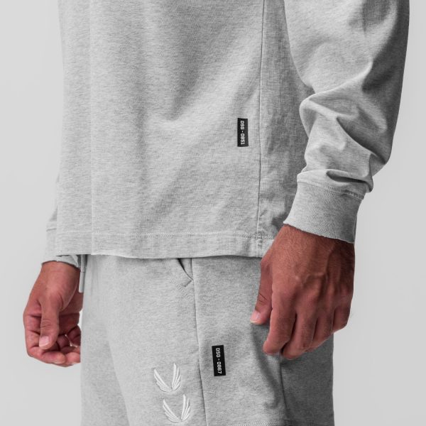 0851. Tech Essential™ Relaxed Long Sleeve - Heather Grey Hot on Sale - Image 4