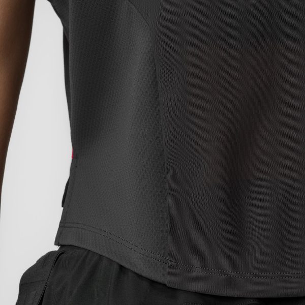 ASRV x Equinox AeroSilver® Cropped Training Tee - Black Fashion - Image 4