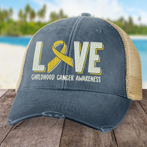 Childhood Cancer Love Ribbon Hat For Discount - Image 5
