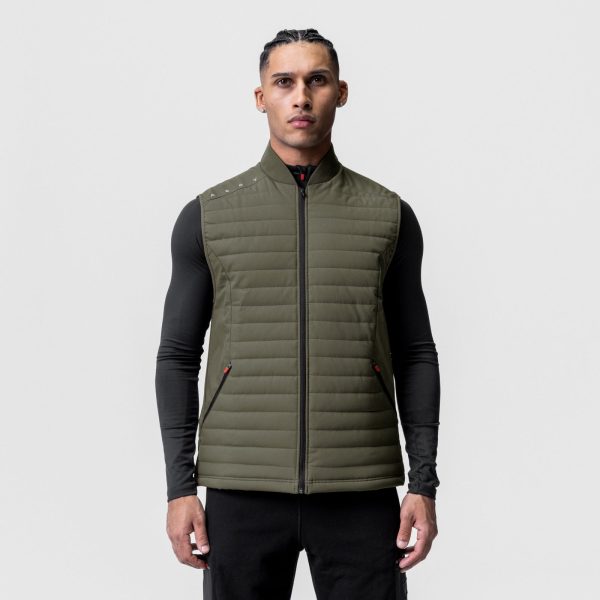 0720. Waterproof Insulated Run Vest  - Olive Online now - Image 2