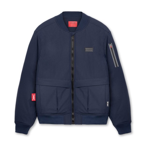 0677. Kinterra™ Weatherproof Bomber Jacket - Navy Fashion