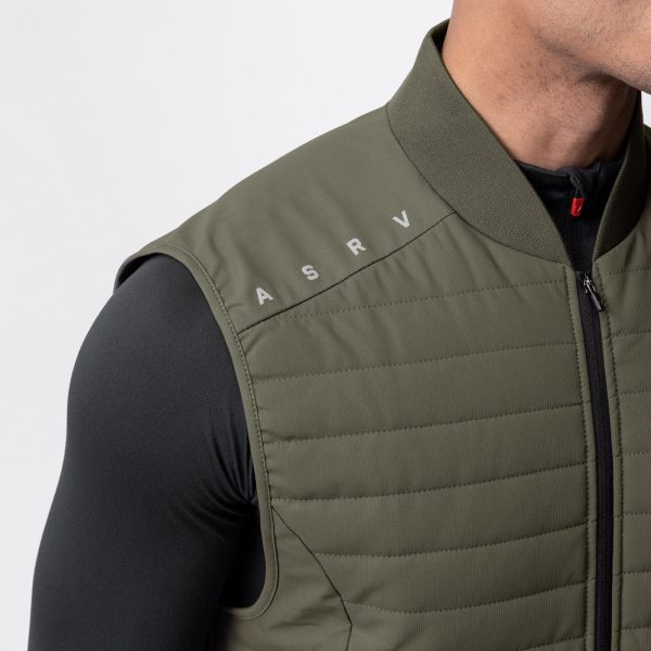 0720. Waterproof Insulated Run Vest  - Olive Online now - Image 5