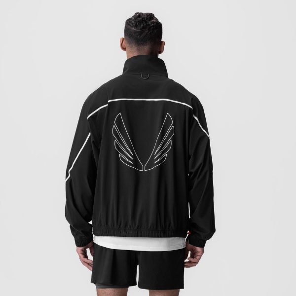 0950. Aerotex™ Track Jacket - Black White For Sale - Image 3