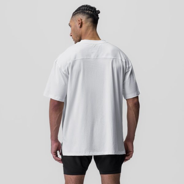 0824. Supima® Oversized Tee - White For Sale - Image 3