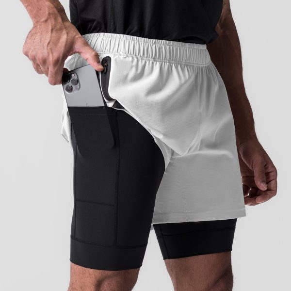 0784. Ultralite™ 6  Liner Short   - White Black For Discount - Image 4