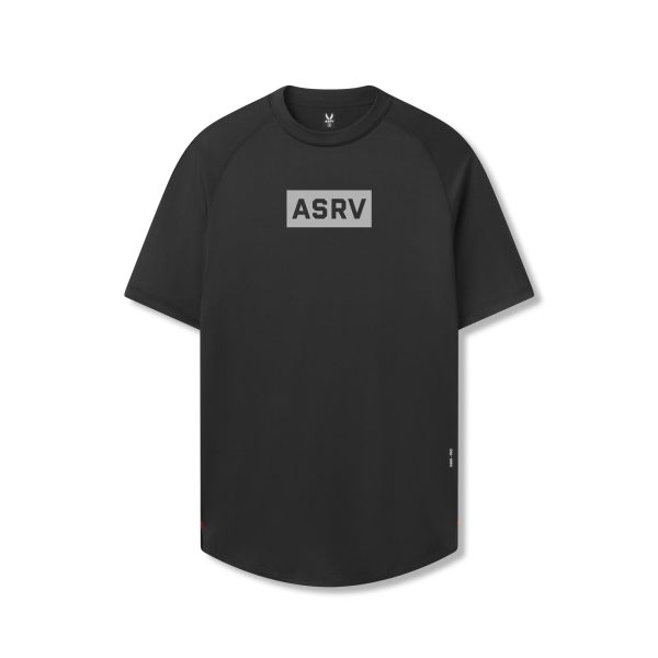 0660. AeroSilver® Established Tee - Black  Box Logo  For Sale
