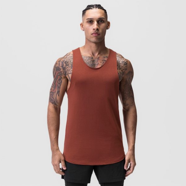 0808. Supima® Vented Tank - Brick Fashion - Image 3