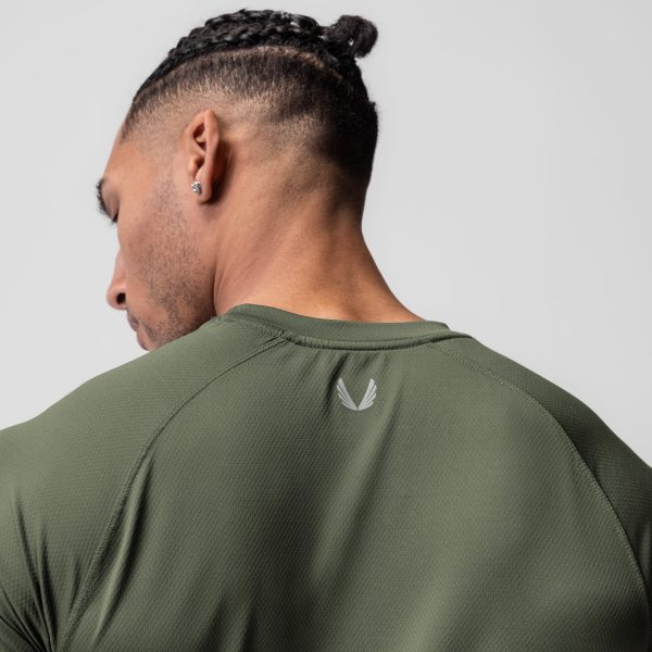 0660. AeroSilver® Established Tee - Olive Hot on Sale - Image 4