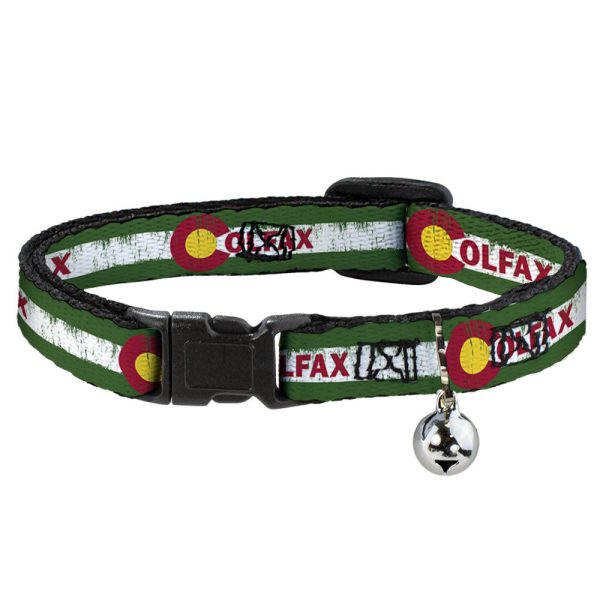 Cat Collar Breakaway - COLFAX Green Stripe Weathered Online Hot Sale